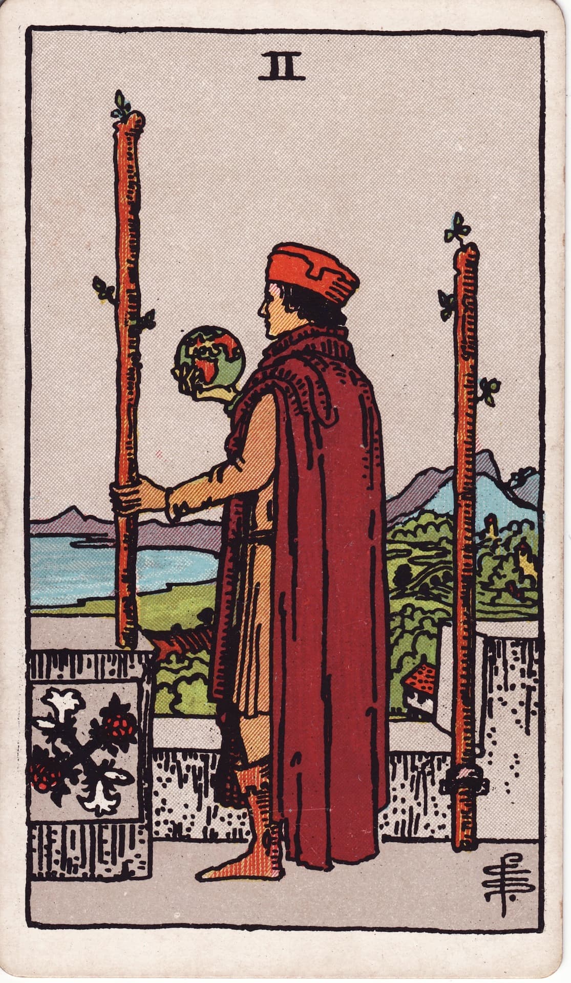 완드 2(Two of Wands) 타로카드