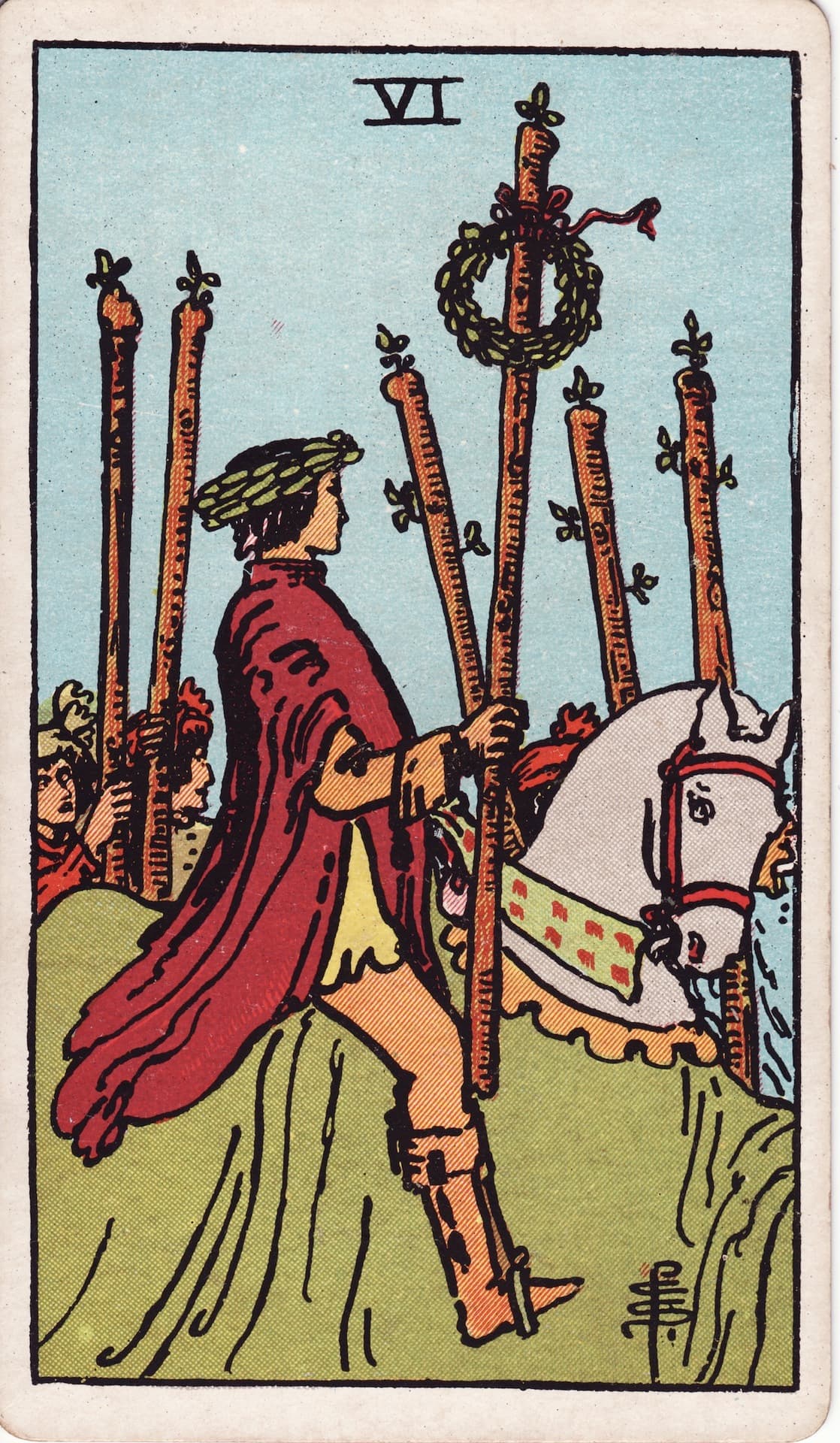 완드 6(Six of Wands) 타로카드