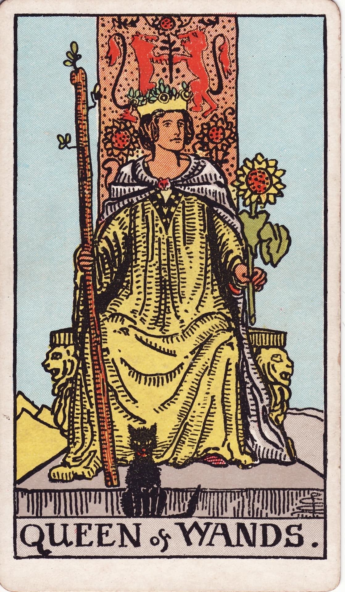 완드 퀸(Queen of Wands) 타로카드