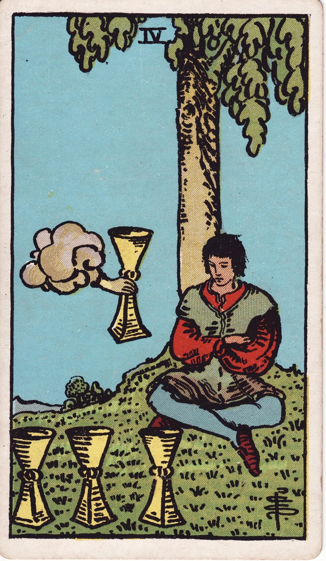 컵 4(Four of Cups) 타로카드