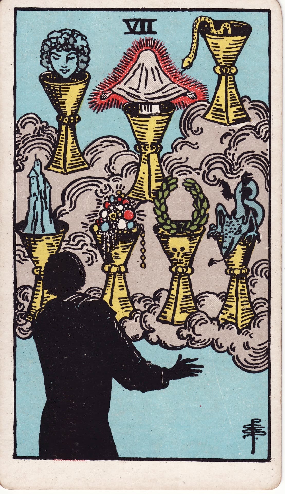 컵 7(Seven of Cups) 타로카드