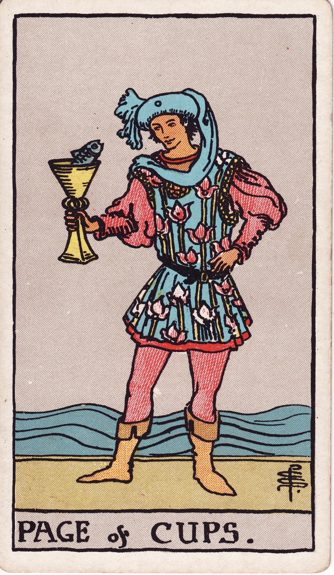 컵 페이지(Page of Cups) 타로카드