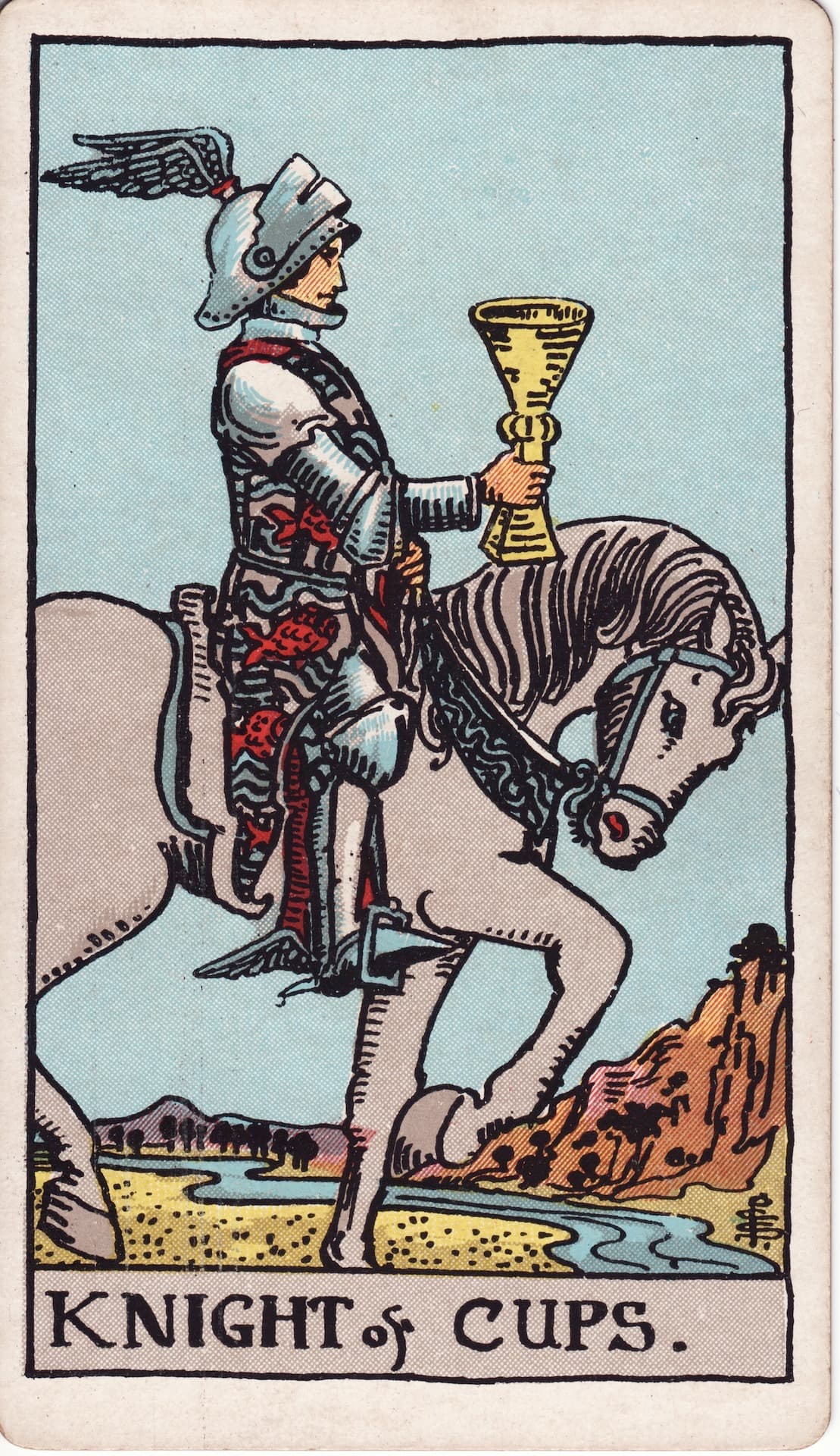 컵 나이트(Knight of Cups) 타로카드