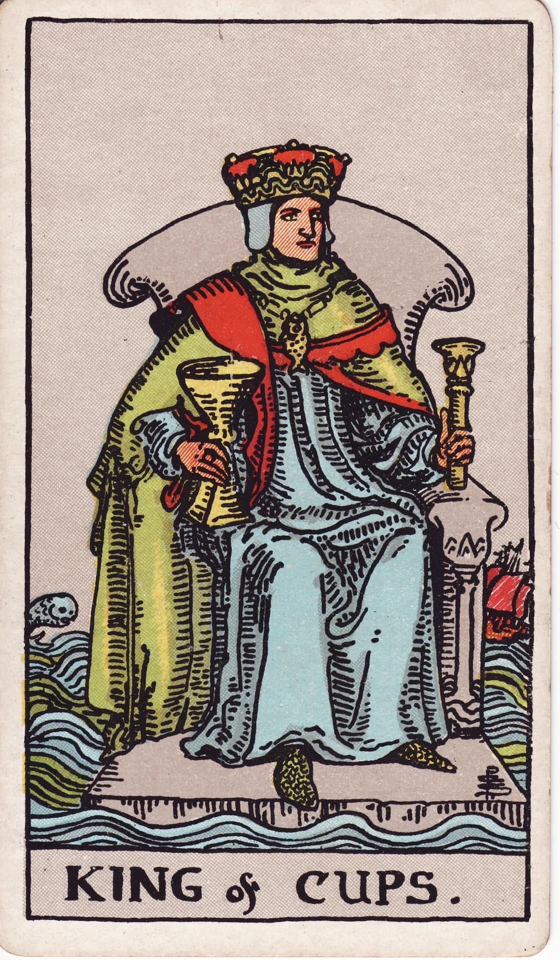 컵 킹(King of Cups) 타로카드