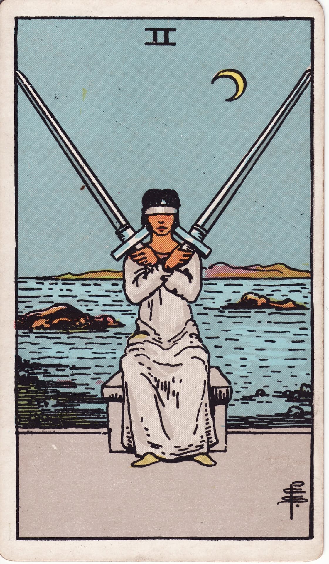 소드 2(Two of Swords) 타로카드
