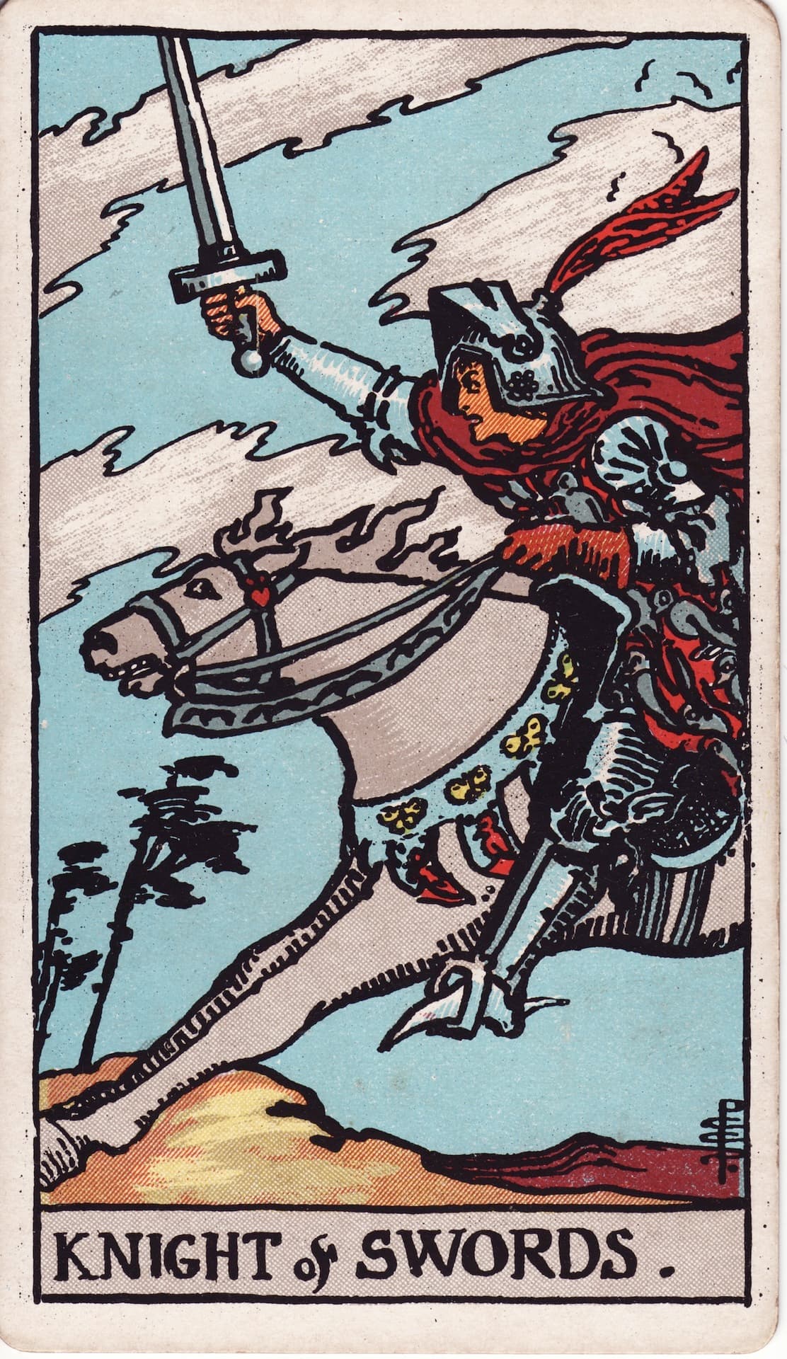 소드 나이트(Knight of Swords) 타로카드