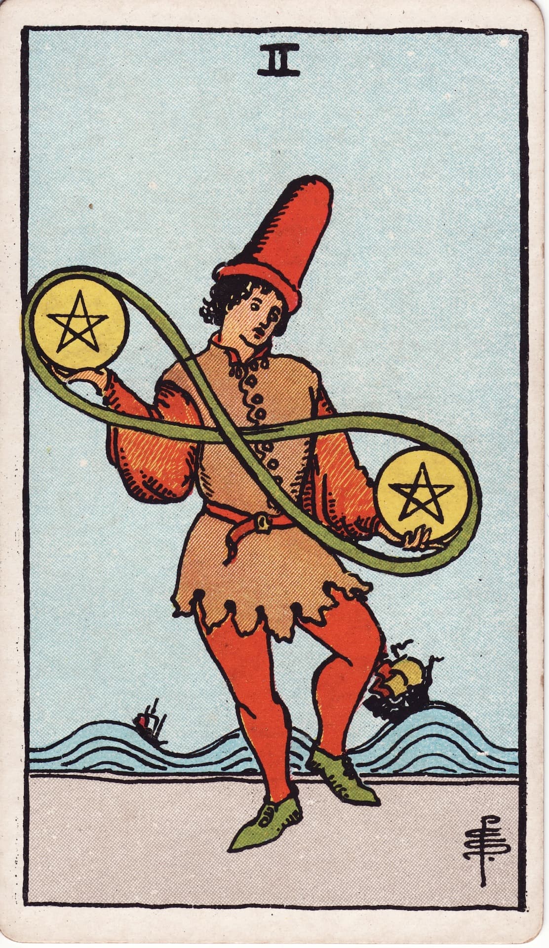 펜타클 2(Two of Pentacles) 타로카드