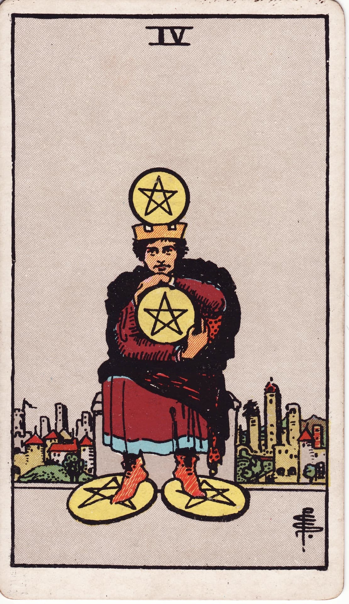 펜타클 4(Four of Pentacles) 타로카드