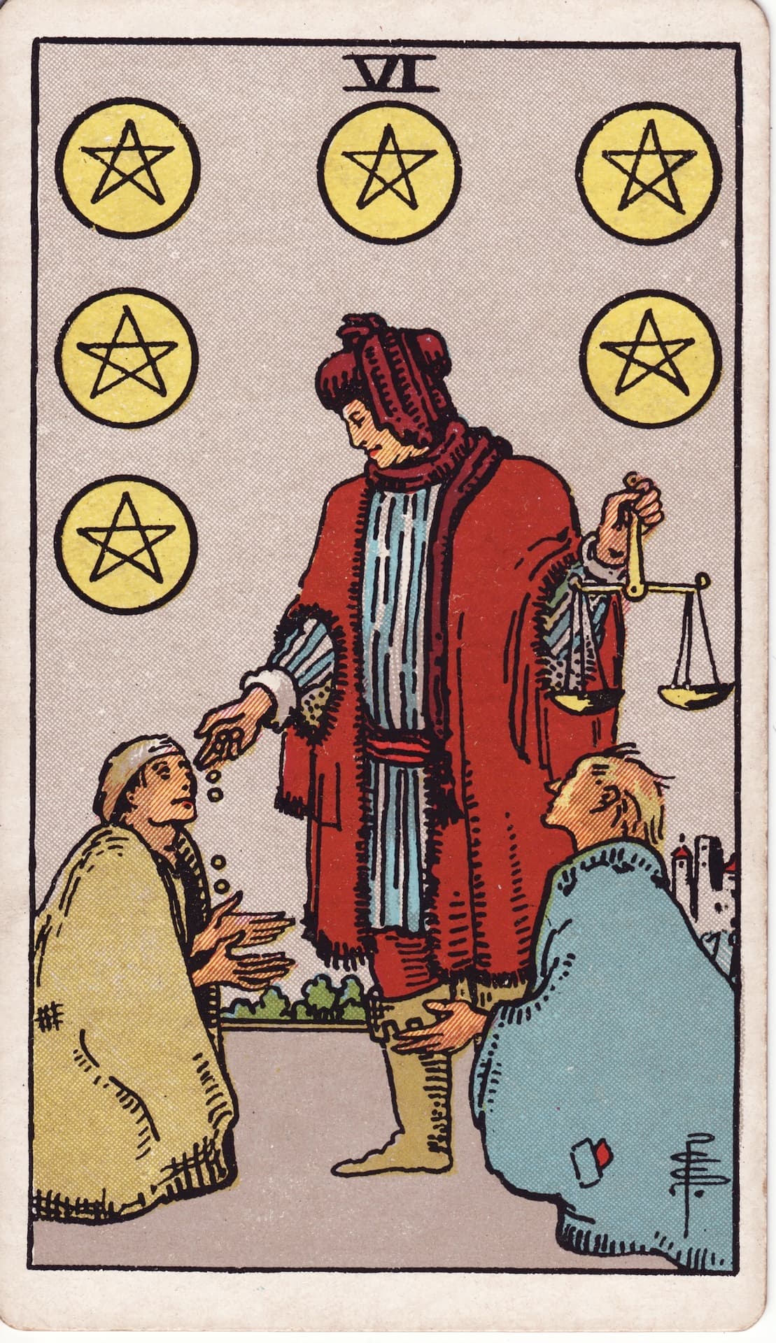 펜타클 6(Six of Pentacles) 타로카드