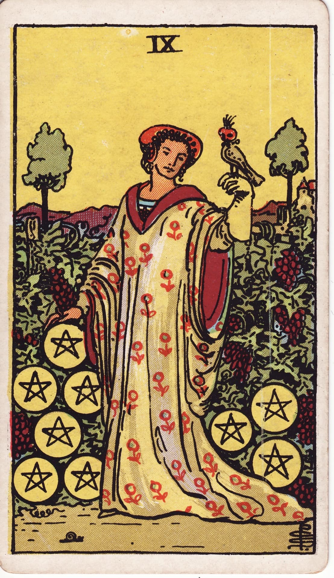 펜타클 9(Nine of Pentacles) 타로카드