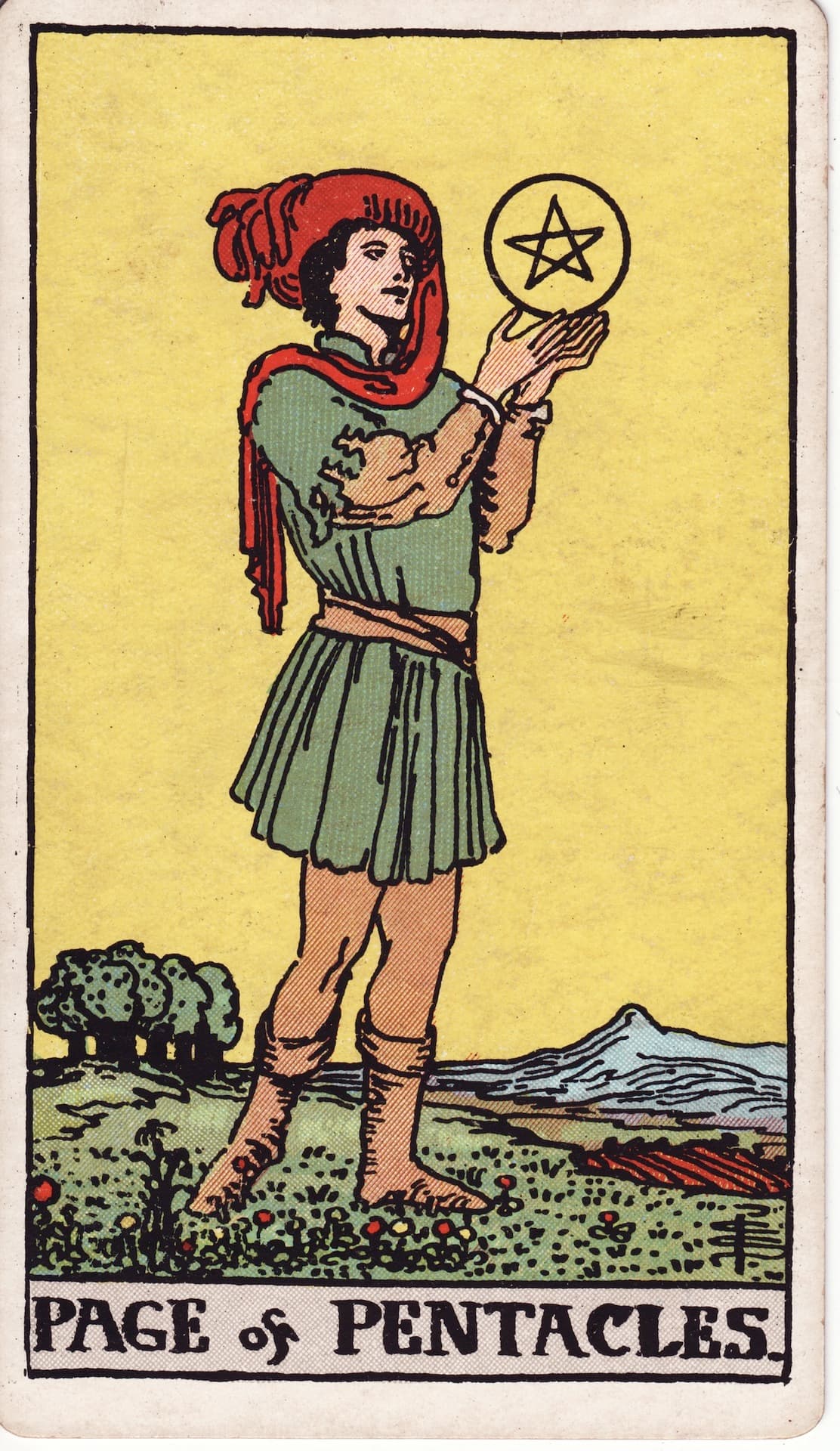 펜타클 페이지(Page of Pentacles) 타로카드